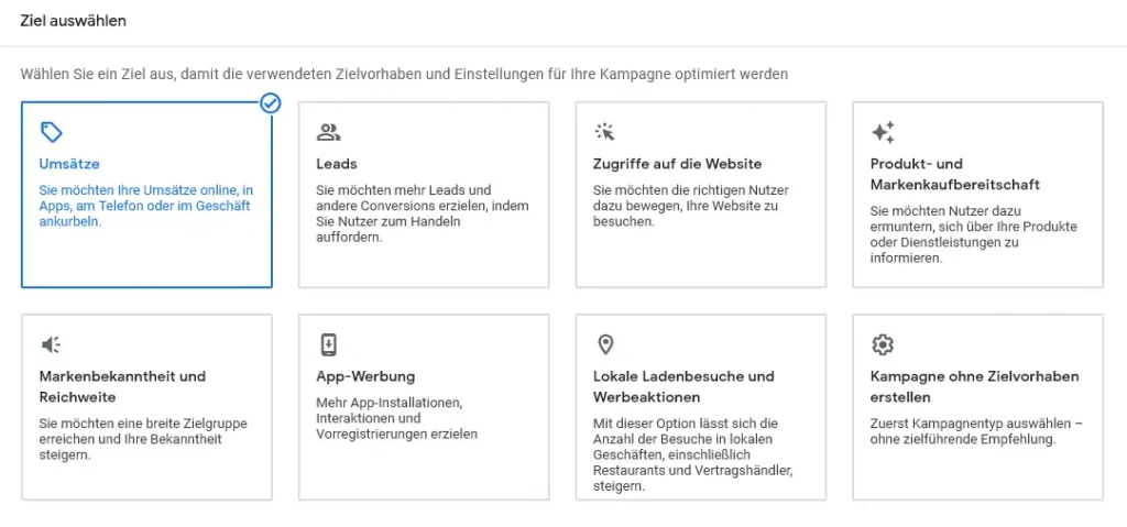 Google ads Kampagnen